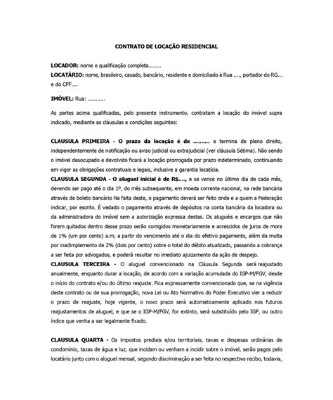 Contrato De Loca O Sem Fiador Quesitos Contratos Requerimentos