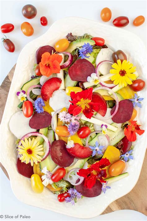 Creative Colorful & Edible Flower Salad Ideas