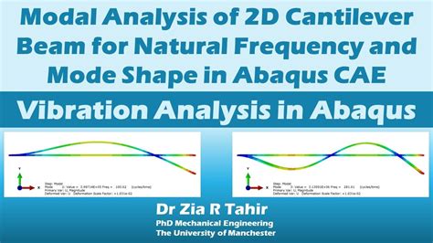 Vibration Or Modal Analysis Of 2D Cantilever Beam In Abaqus YouTube