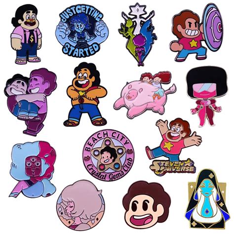 Steven Universe Pin De Esmalte Colecci N Gemas Rosas Diamante Azul