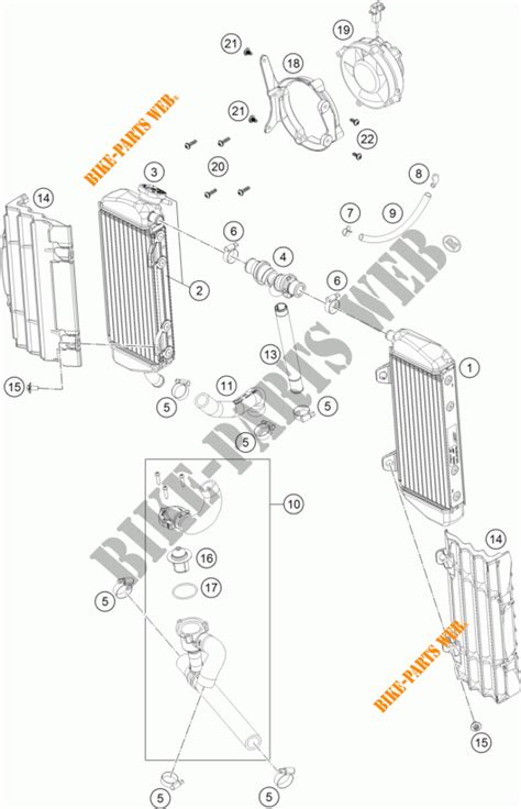 Circuit De Refroidissement Pour Ktm Exc F De Ktm Catalogue