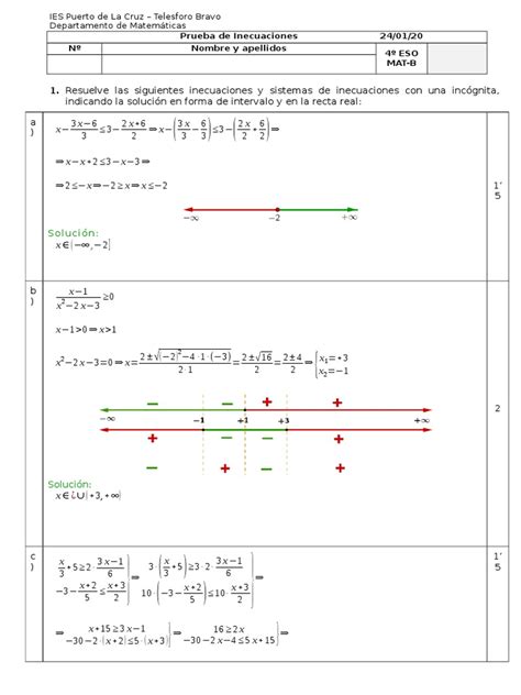 PDF Prueba De Inecuaciones Soluciones DOKUMEN TIPS