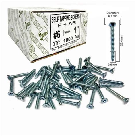 Jual Pcs Sekrup Tap Tapping Screw Fab Fh Kepala Rata Moon