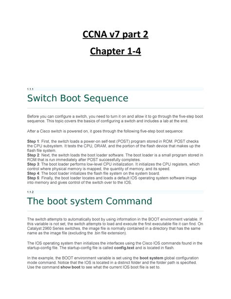 CCNA 2 V7 Ch 1 4 All Cisco Netacad V7 Course 2 CCNA V7 Part 2