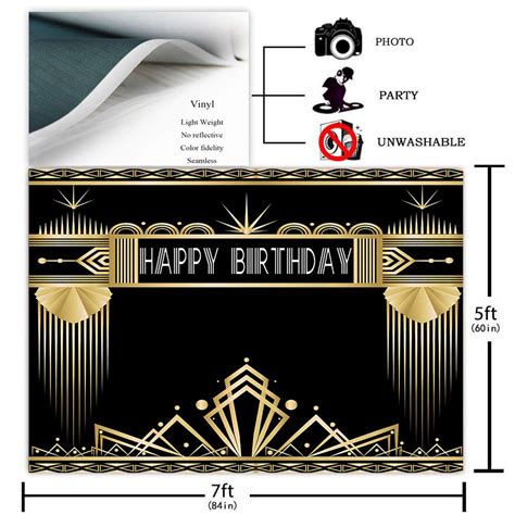 Buy Avezano 7x5ft Great Gatsby Theme Birthday Party Backdrop Roaring