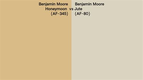 Benjamin Moore Honeymoon Vs Jute Side By Side Comparison