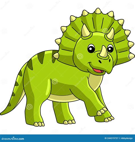 Triceratops Dinosaur Cartoon Colored Clipart Stock Vector Illustration Of Triceratops