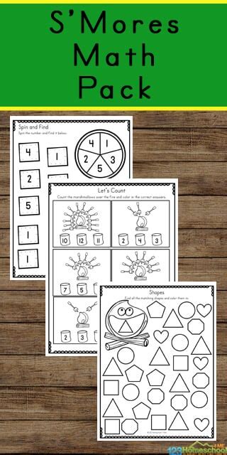 Free Smores Camping Worksheets For Kindergarten Summer Math