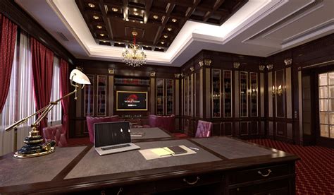 VICWORK STUDIO - Study Room with Home Library interior in classic style