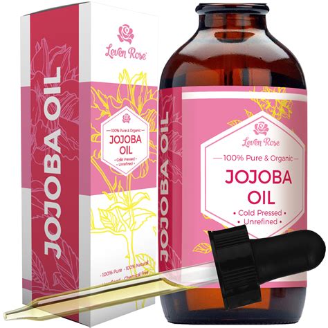 Jojoba Oil By Leven Rose 100 Organic Pure Cold Pressed Unrefined Natural 4 Oz 118ml For