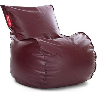 Buy Style Homez Mambo XXL Bean Bag Maroon Color Filled With Beans