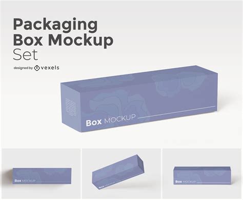 Large Box Mockup Set Psd Editable Template