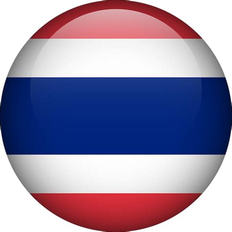 Premium Vector Thailand Flag Button Emblem Of Thailand Vector Flag