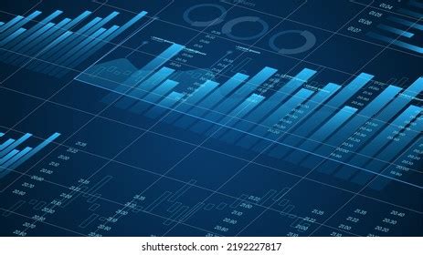 Financial Data Graph Chart Statistic Technology Stock Vector Royalty