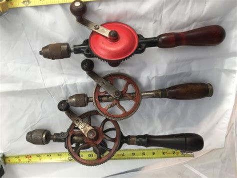 VINTAGE EGG BEATER HAND CRANK DRILL TWO SPEED GOODELL PRATT MILLERS