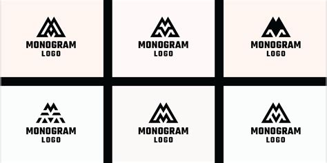 Monogram Letter M Logo Pack by Modernikdesign | Codester