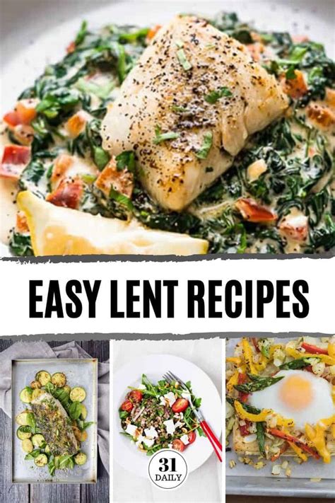 Easy Lent Recipes for the Lenten Season - 31 Daily