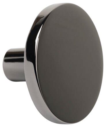 Bouton 0168 COMO Zamak Chrome Noir Brillant Foussier