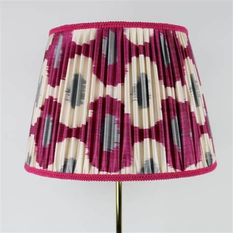 Handmade Ikat Pleated Lampshade customizable Gathered - Etsy