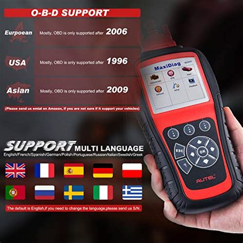 Autel Maxidiag Md Obd Scanner Full System Diagnostic Tool With