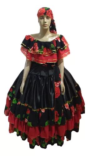 Roupa Completa Pombagira Cigana Preto Rosas Parcelamento Sem Juros