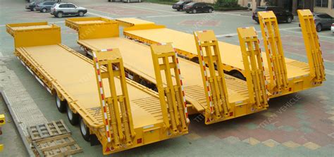 Axles Tons Low Bed Trailer Semi Trailer Trucks