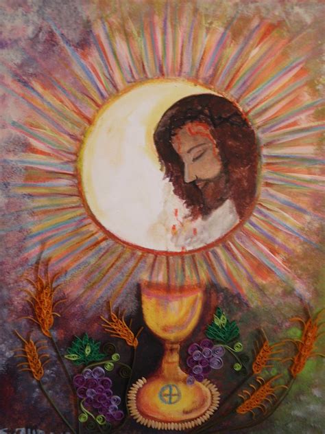 2 Jesus In The Eucharist Mixed Media by Yen Pham