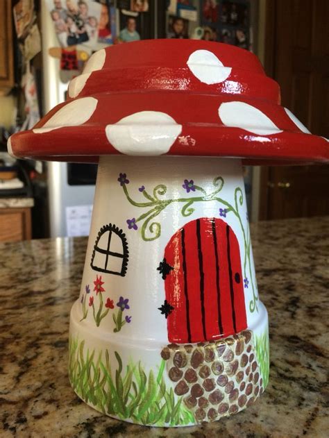 Fairy Tale House Flower Pot Crafts Terra Cotta Pot Crafts Clay Pot