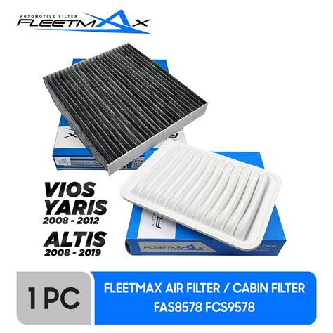 Fleetmax Set Air And Cabin Filter Set For Toyota Vios Yaris Corolla