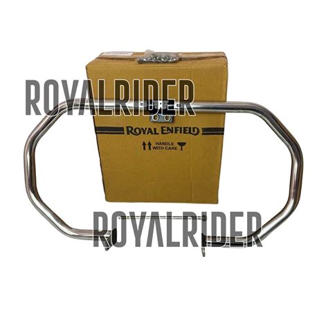 Fits Royal Enfield Meteor 350 And Classic 350 Reborn Octagon Engine Guard Silver Ebay