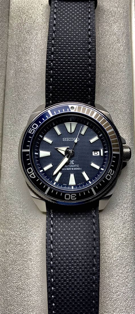 Seiko Samurai Diver On A Waterproof Leather Strap Watches