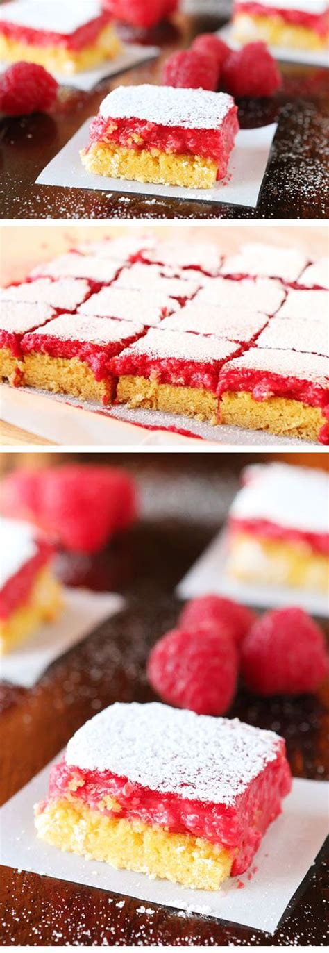 Raspberry Lemon Squares The Best Lemon Bars Recipe Recipe Lemon Recipes Desserts How