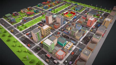 Simplepoly City Low Poly Assets Buy Royalty Free 3d Model By