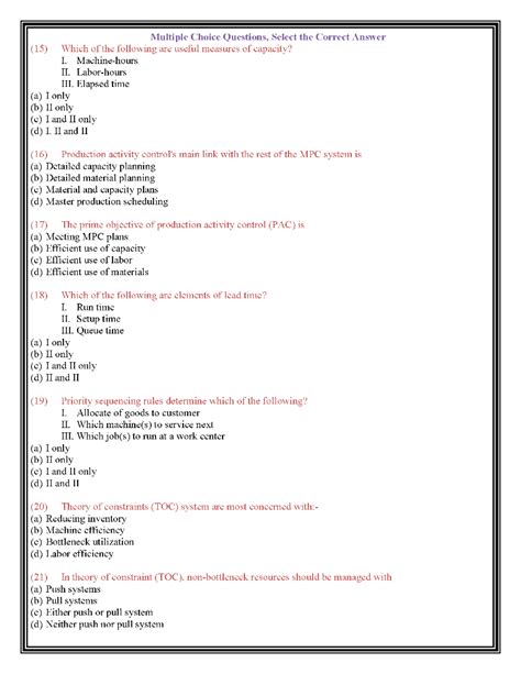 Solved Multiple Choice Questions Select The Correct Answer