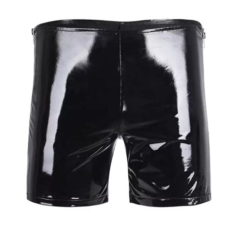 Shenw Men S Sexy Lingerie Underwear Crossdresser Sexy Casual Leather Shorts Briefs For Men