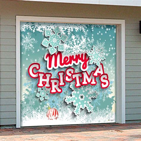 Snowflake: Merry Christmas - Garage Door Banner | Christmas door ...