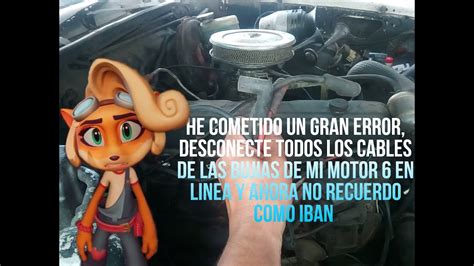 como conectar los cables de bujías en motores 6 en linea 250 Chevrolet