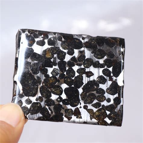 34g Rare Slice Olive Meteorites From Kenya Sericho Natural Meteorite