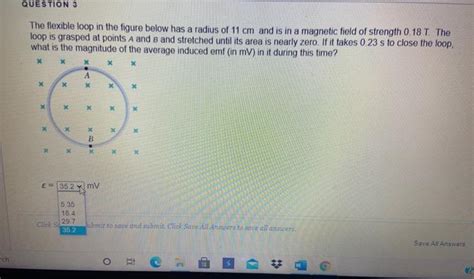 Solved QUESTION 3 The Flexible Loop In The Figure Below Has Chegg