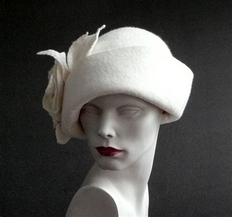 White Felt Hatwhite Felted Hatcloche Hatwhite Hat Etsy New