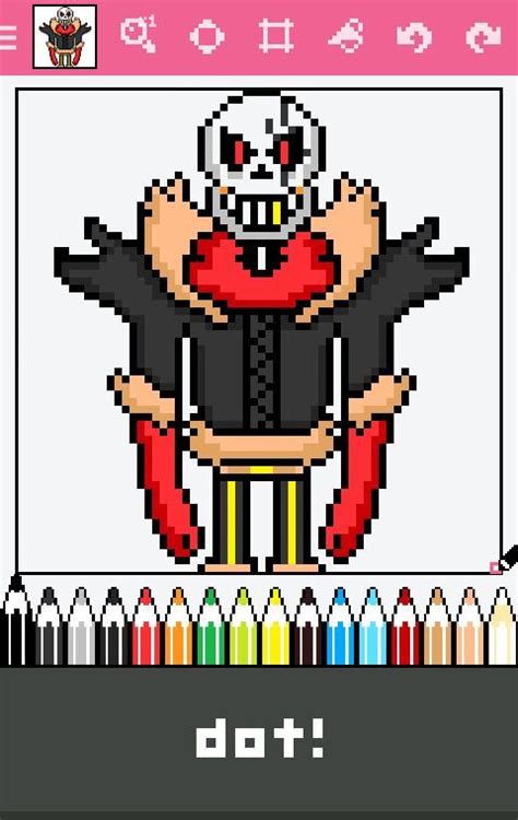 Underfell Papyrus Pixel Art Undertale Amino