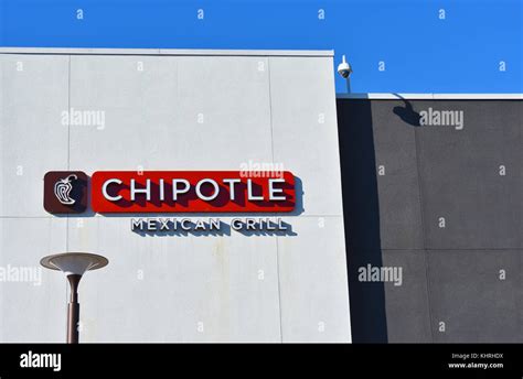 Chipotle Sign Outside Restaurant At The Bellis Fair Mall In Bellingham