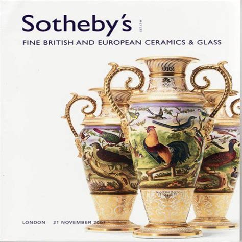 Sotheby S Fine British And European Ceramics Glass Auction Catalog