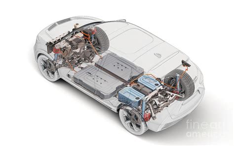 Technical Drawing Of Electric Car Photograph By Leonello Calvettiscience Photo Library Pixels