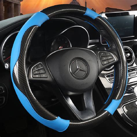 Car Accessories Pvc Carbon Fibre Car Steering Wheel Cover Steering