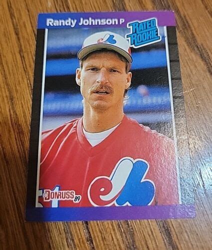 1989 DONRUSS RANDY JOHNSON RATED ROOKIE CARD 42 VERY RARE 3 ERROR CARD