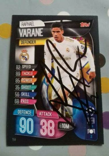 Mavin Raphael Varane Match Attax Real Madrid