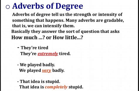 Adverbs Of Degree Examples Sentences