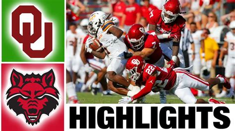 Oklahoma Vs Arkansas State Highlights NCAA College Football Week 1