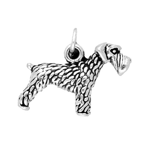 Sterling Silver Schnauzer Dog Charm Thecharmworks